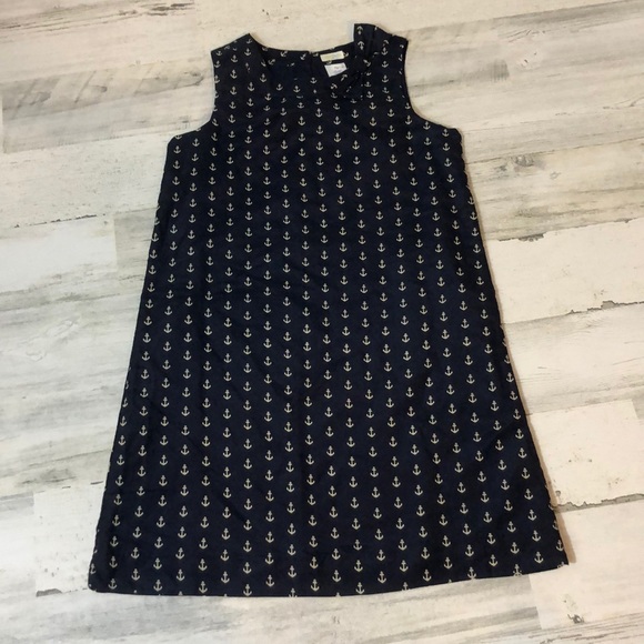 Crew Cuts Navy Blue Anchor Dress Sleeveless 8
